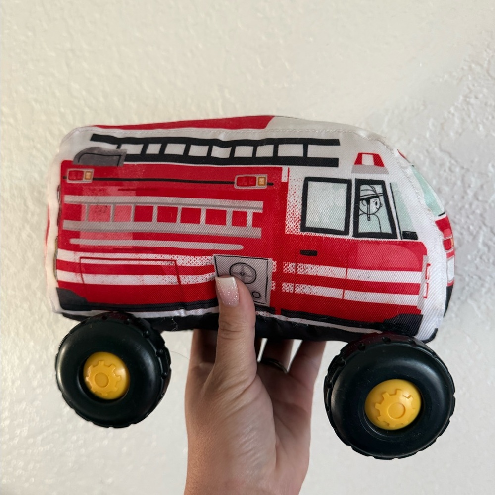 Red and‎ Black Plush Fire Truck Toy